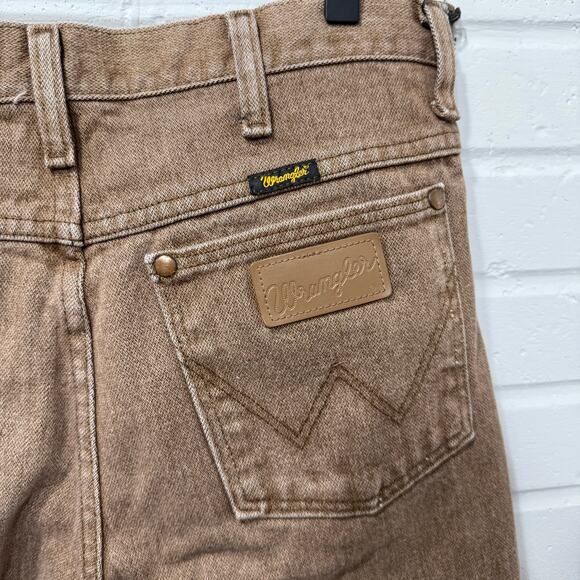 Vintage Wrangler Jeans Cowboy Cut Brown Mens 34x32 Western Stretch Panel Slim - Picture 7 of 15